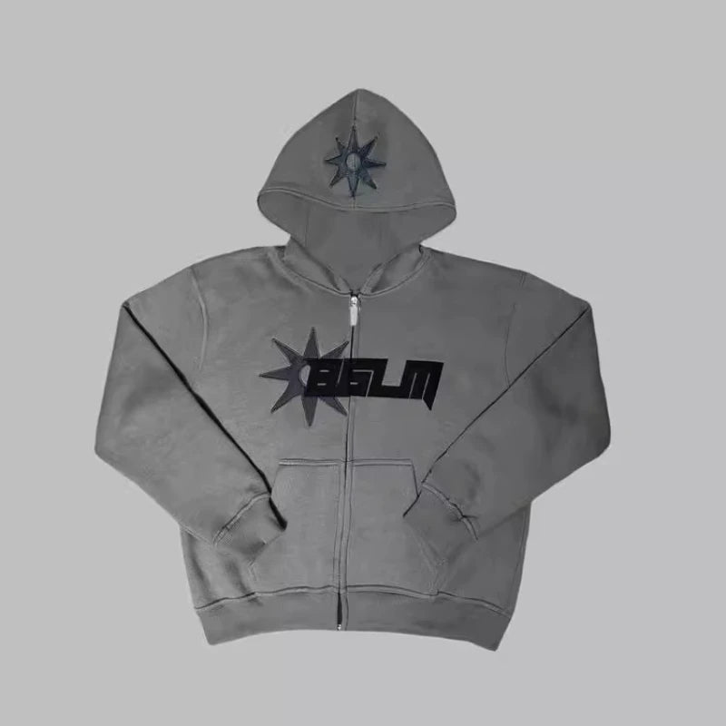 Y2k Long Sleeved Pullover Hoodie With Cartoon Print Pattern Tops Streetwear Vintage Hoodie School Outfit