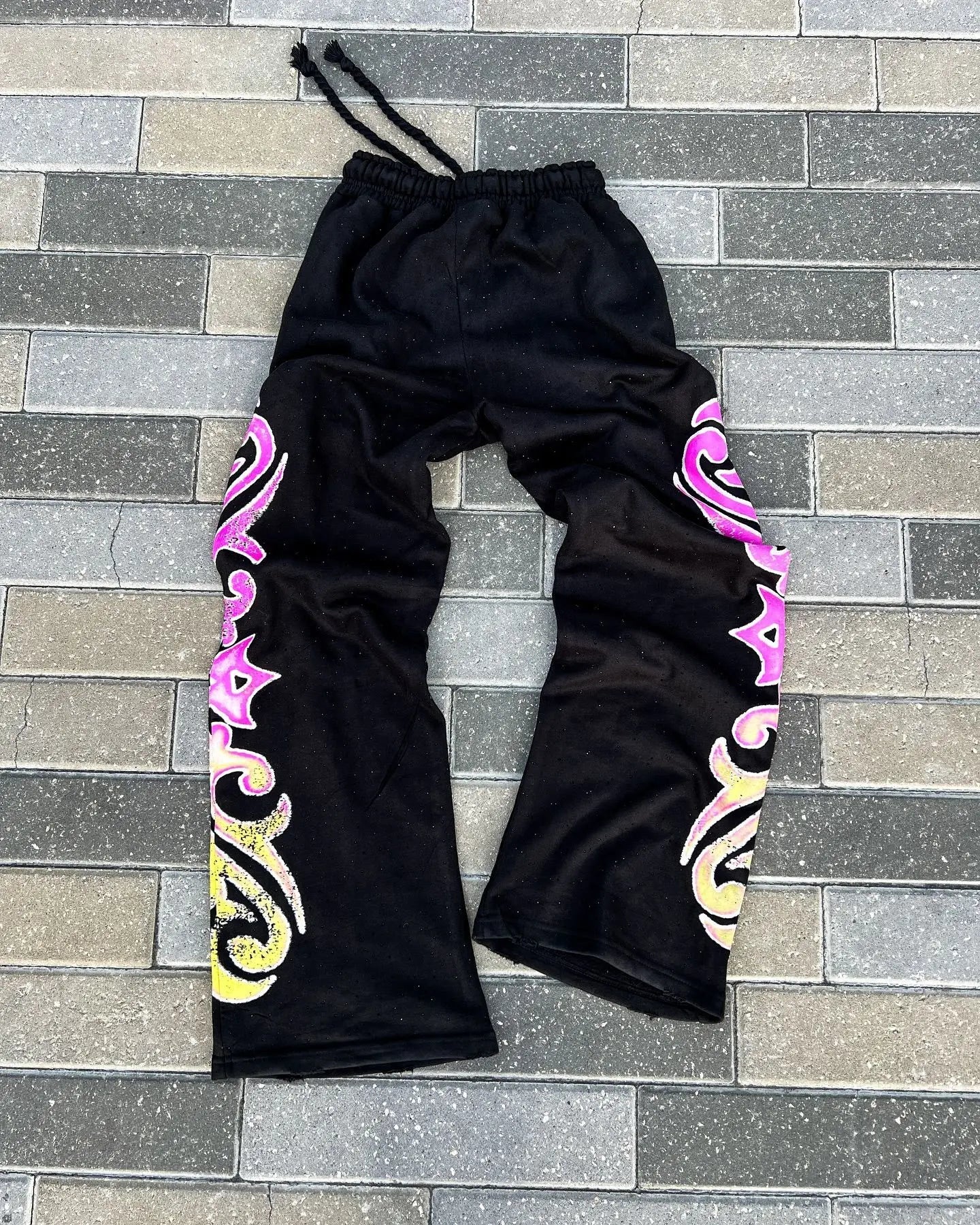 Y2k Long Sleeved Hoodie Sweatshirt Oversized Streetwear Fall Winter Rooted Vintage Punk Cartoon Printed Pattern