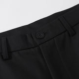 extended length edition men streetwear fashion hip hop vibe straight black pant casual business suit long pants trousers menswear bottoms