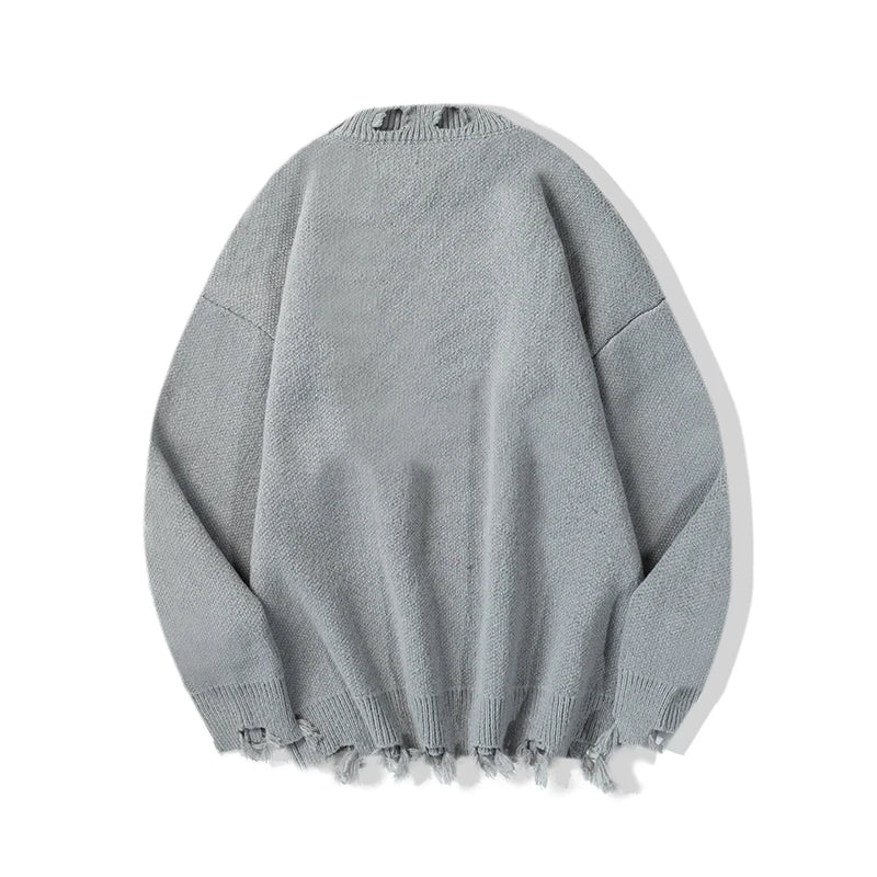 hip hop knitted oversized sweater men autumn winter o neck long sleeve pullover streetwear casual loose sweaters jumper knitwear - 2025 streetwear drop, graphic printed hoodie for men and women, soft fleece-lined outerwear