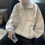 American Retro Pu Leather Jacket Spring And Autumn Hiphop High Street