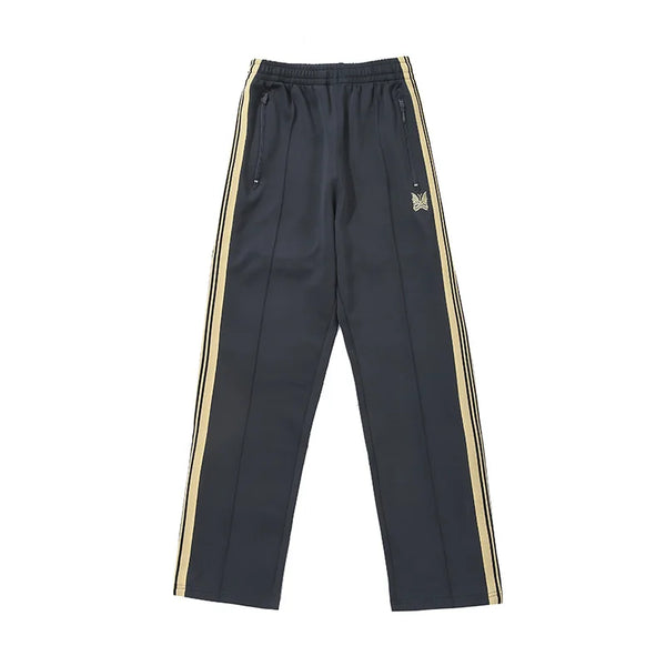 best quality embroidery logo new pants men woman side edge weaving stripe drawstring loose casual grey motion trousers urban fashion pants