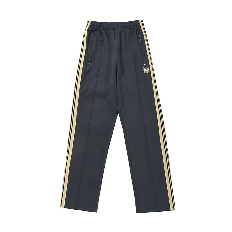 best quality embroidery logo new pants men woman side edge weaving stripe drawstring loose casual grey motion trousers urban fashion pants