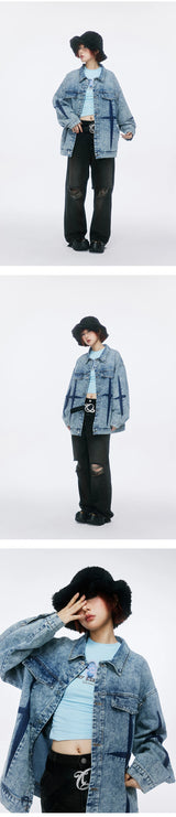 Oversized urban hooded minimalist vintage windbreaker