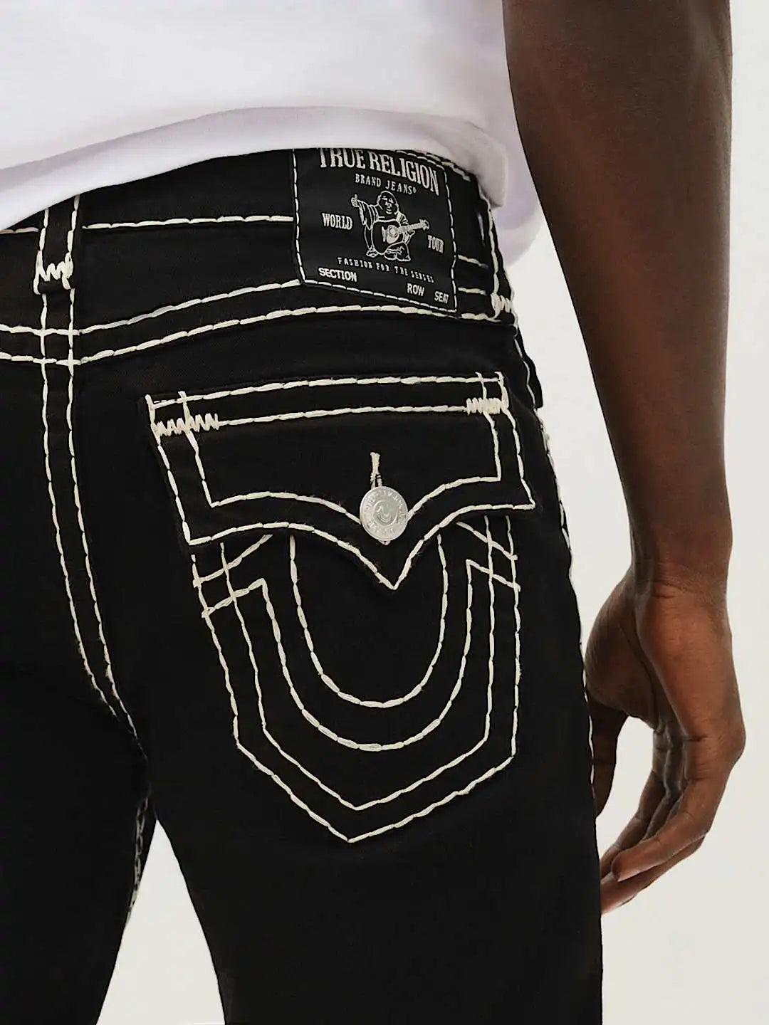 true faith embroidered jeans vintage street gothic loose casual denim hip hop red trousers couples baggy pants y2k clothes ripped baggy denim