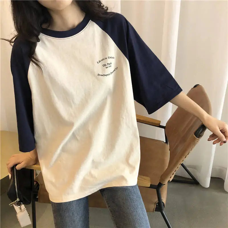 Skatercore Melting smiley – Summer Korean Student Short Sleeved T Shirt Women Harajuku B