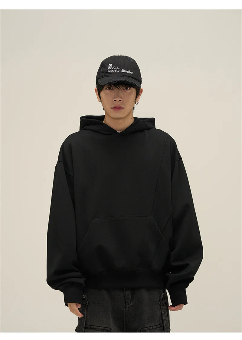 Heavy metal-inspired hoodie with alternative dark style