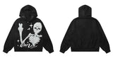 mens hip hop hoodie jacket fashion skull printed single button hooded suede sweashirts harajuku casual punk streetwear hoodie - variant style 81a4d0 for streetwear fashion