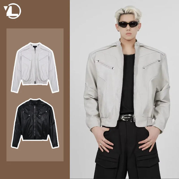 minimalist streetwear jacket, bold fashion piece, aesthetic