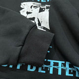 Streetwear oversized hoodie with cyberpunk aesthetic print