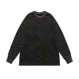Rainbowtouches Washed Long Sleeve Shirts Vintage Graphic Print Long Shirts Men High Street Fashion Abstrac Washing Oversized Men