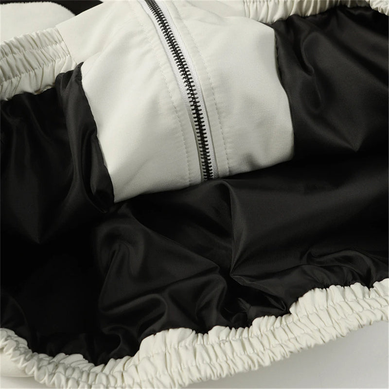 Nan hooded minimalist graffiti oversized high fashion