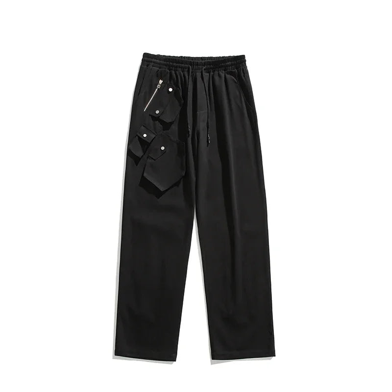 men streetwear fashion loose casual wide leg techwear cargo pants track trousers women harem trousers joggers sweatpants unique joggers style 956