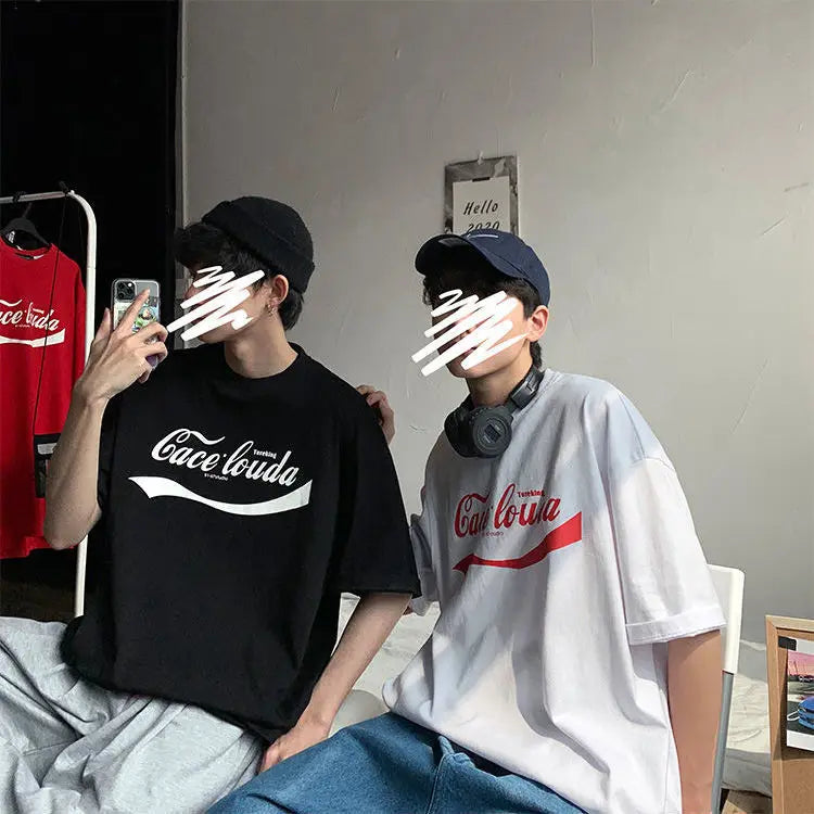 Vaporwave Tribal flame – Korean Summer Fashion Brand Printed Short Sleeved T Shirt Me