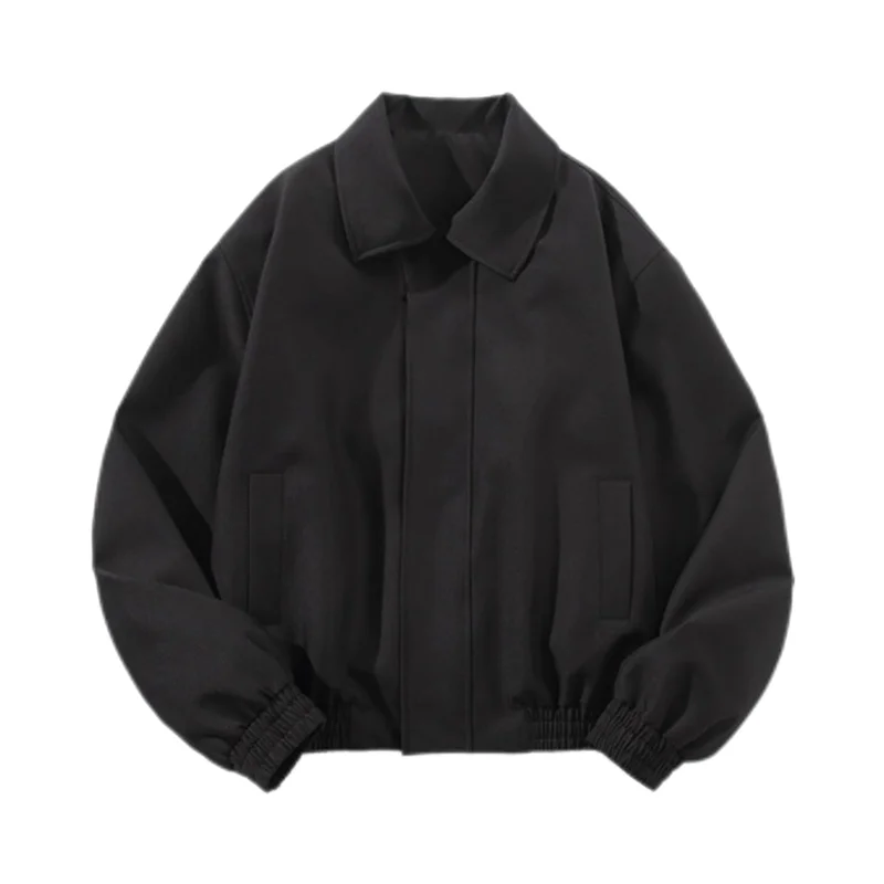 New Original Gray Short Coat Men Spring And Autumn American Retro High