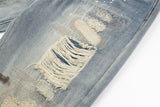 mens fashion ripped jeans blue straight baggy jeans trousers luxury loose casual distressed denim pants male 1 unique jeans style 4611