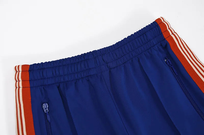 tie xiuhong high quality men woman pants chaopai versatile side edge weaving stripe embroidery loose joggers sweatpants unique joggers style 5089