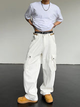 mens hip hop pants retro cargo pant streetwear side big pockets zipper harajuku joggers new casual loose straight baggy trousers relaxed fit joggers