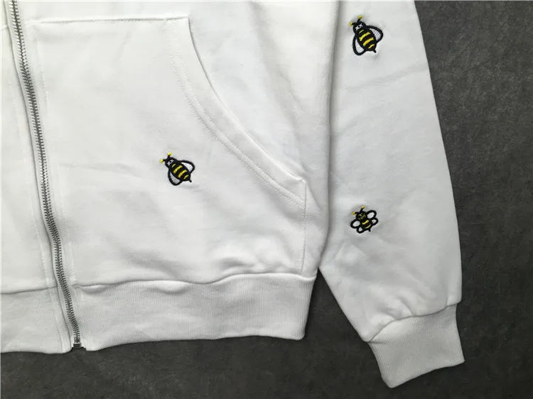 New Luxury Men Novelty Embroidery Bee Hoodies Hoody Hooded Sweatshirts