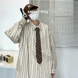 2023 Summer New Fashion Striped Shirt Men's Long-sleeved Korean Version Loose Shirt Versatile Casual Jacket Boutique Clothing