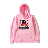 Japanese Tokyo Sakura Print Mens Hoodie Fashion Winter Autumn Mens Wom