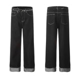men women streetwear fashion loose casual wide leg straight black denim jeans pant boyfriend y2k baggy jeans trousers ripped baggy denim