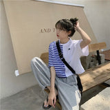 Trapwear Anime panel – Short Sleeved T Shirt Women 2024 New Summer Design White Spl