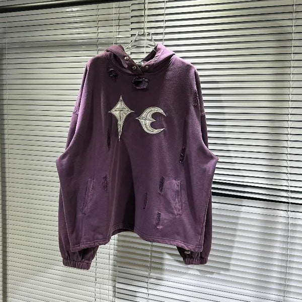 New Luxury 2023 Thug Club Washed Ripped Pullover Hoodies Hoody Hooded
