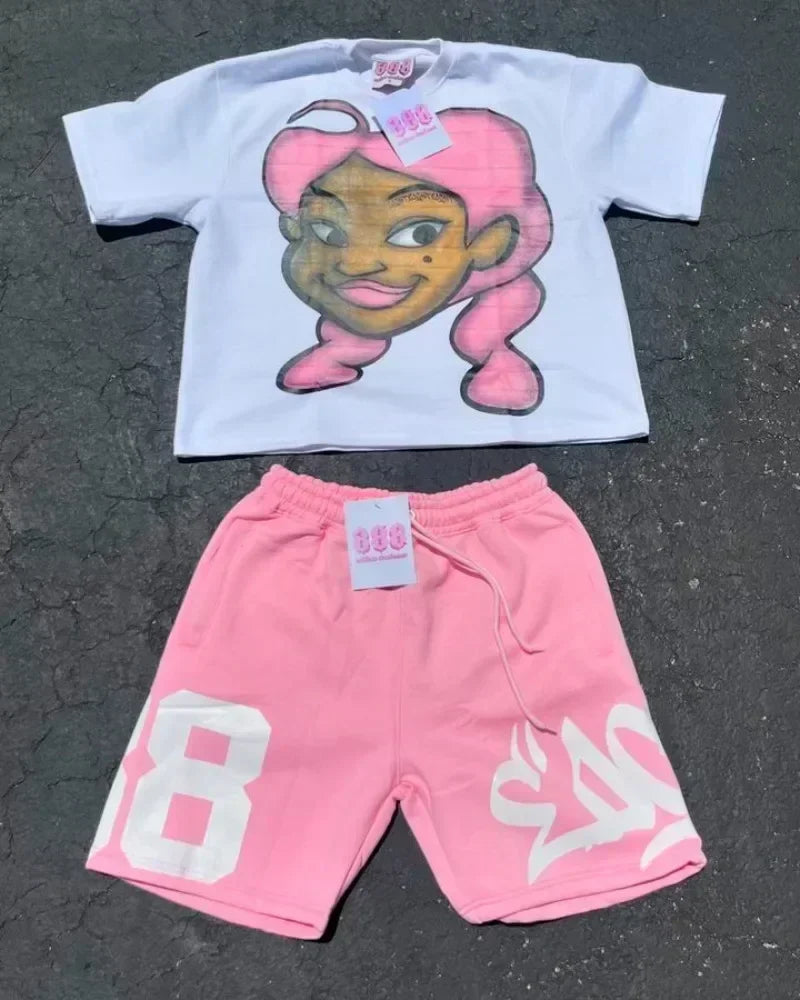 Trapwear Graphic tee – Harajuku Y2K Oversized T Shirt Vintage Girl Graphic T Shirts