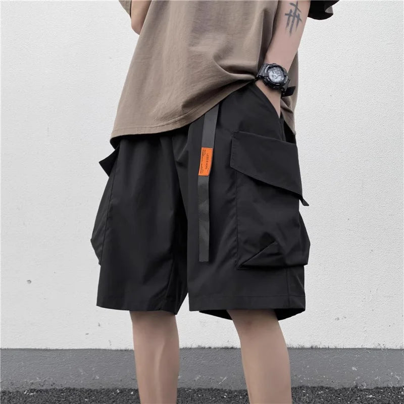 american functional cargo shorts for men 2024 summer multi pockets baggy gym short pants y2k streetwear bermuda shorts hombre utility cargo pants