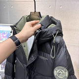 Winter down jacket men's warm new hooded large size outdoor down jacket men