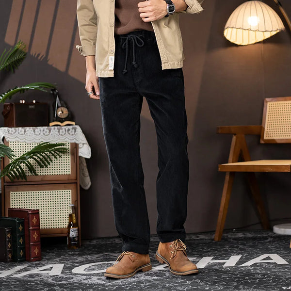 men american retro casual pure cotton corduroy pants japanese streetwear amikaji fashion straight cargo pant trouser combat utility trousers