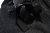 ro style ribbons streetwear multi pockets cargo short for men elastic waist wide leg baggy jeans knee length pants loose overall unique cargo style 4487