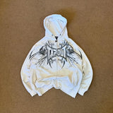 Europe And The United States New Autumn White Hoodie Men Letter Printe