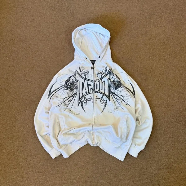 Europe And The United States New Autumn White Hoodie Men Letter Printe