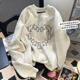 Korean Version Of The New Cat Print Crew Neck Hoodie For Men And Women