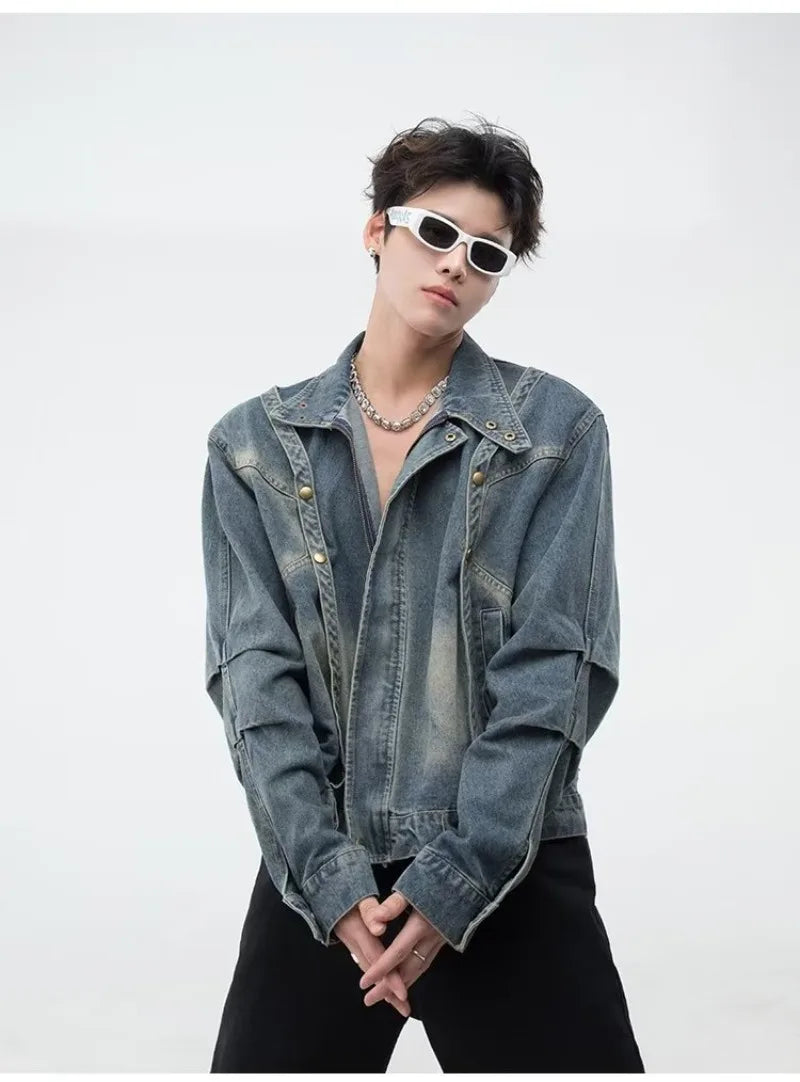 grunge street bomber, modern fit for men, oversized fit
