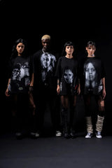 Vaporwave Aesthetic print tee – Y2K Harajuku Fashion Loose Portrait Print Oversized Short Sl