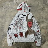 Harajuku Letter Printing Pink Hoodies Women Oversized Zip Up Hoodie St