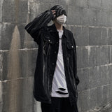 leather varsity coat, fall fit essential - aesthetic hip hop inspired casual wear