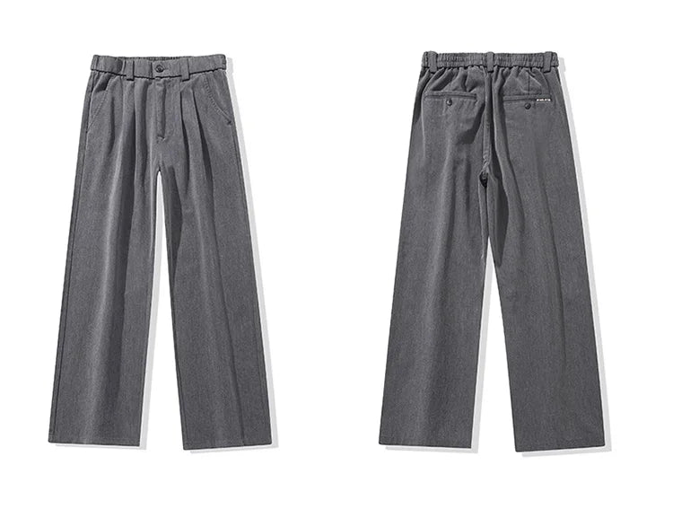 suit pant men korean streetwear fashion loose casual plus size straight suit pant office man commuter pants trousers unique default style 2238