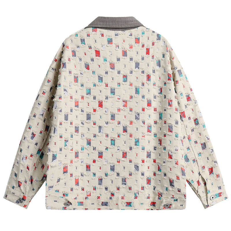 fit style design everyday print material wear high - casual fashion oversized f5ad9c graphic hip premium style streetwear quality essential unisex image hop men-fashion-jeans-jacket-ripped-distressed-beige-denim-jackets-streetwear-harajuku-hip-hop-jacket-coat-for-male urban streetwear design ID 01a8e
