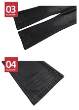 mens black slim flared jeans hi street fashion luxury designer jeans trousers male denim pants unique jeans style 5545