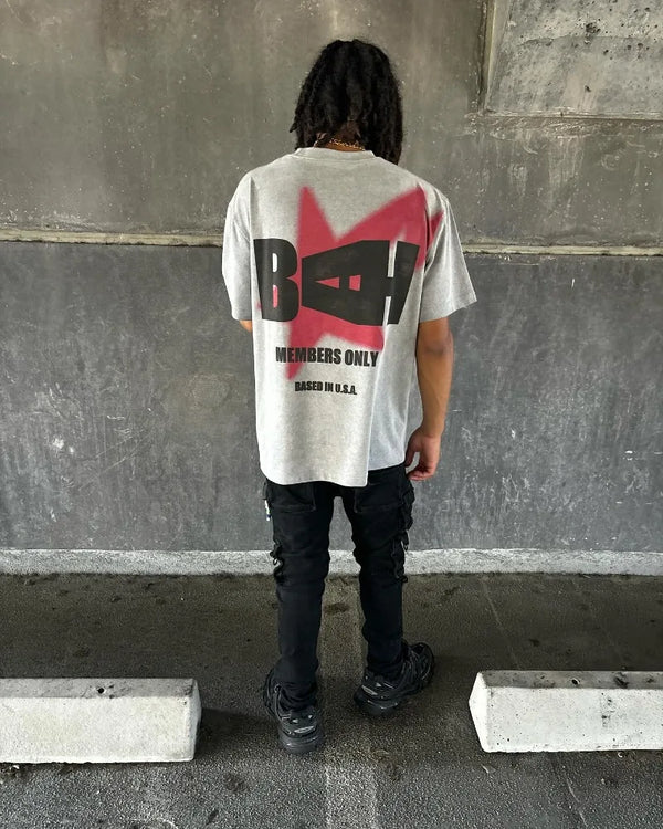 Y2k Street trend brand anime cartoon printed round neck short sleeve T-shirt Men fashion casual retro cotton oversized T-shirt