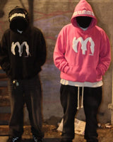 2024 Y2K Street Fashion Loose Hoodie Retro Letter Embroidery Oversized