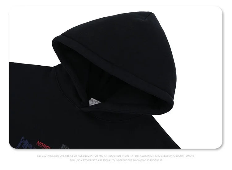 Vintage 2000s-inspired hoodie with bold color-blocking