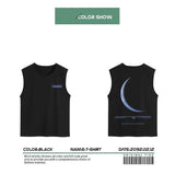 Glitchcore Aesthetic drop – Summer Goth Graphic Tank Tops Men Hip Hop Fashion Sleeveless