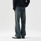 mens plus size retro fashion streetwear loose casual micro flared denim pants jeans cityboy jeans trousers 28 40 stacked flare jeans