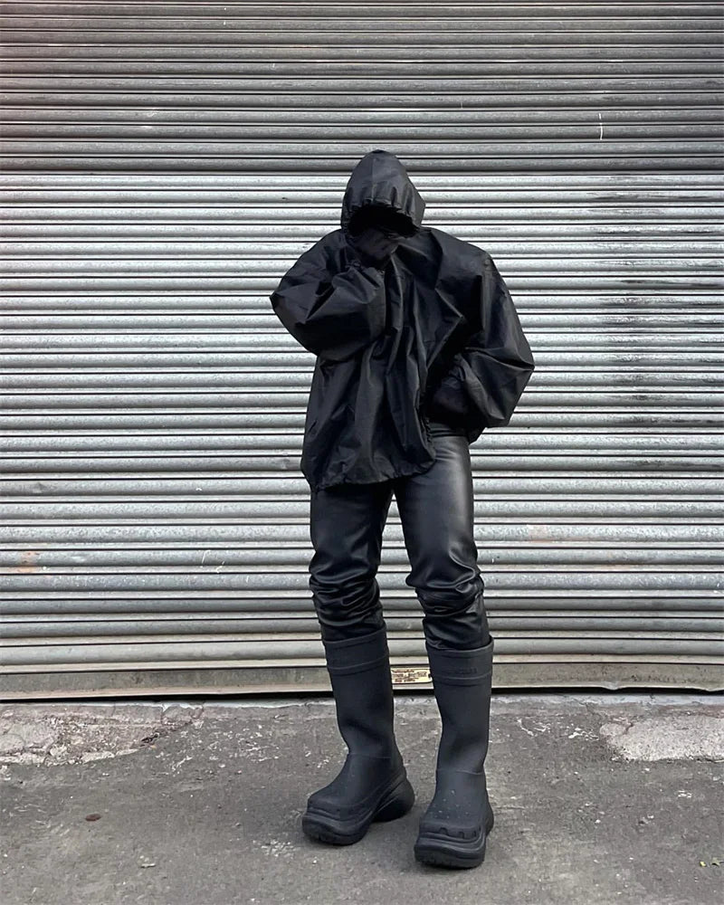 anime oversized shirt featuring autumn kanye high street coated fabric waterproof extra loose mens and womens large charge shirts