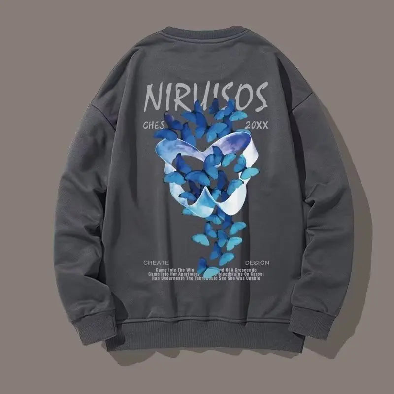Spring Autumn Long Sleeve Mens Hoodies Korean Fashion Streetweat Print